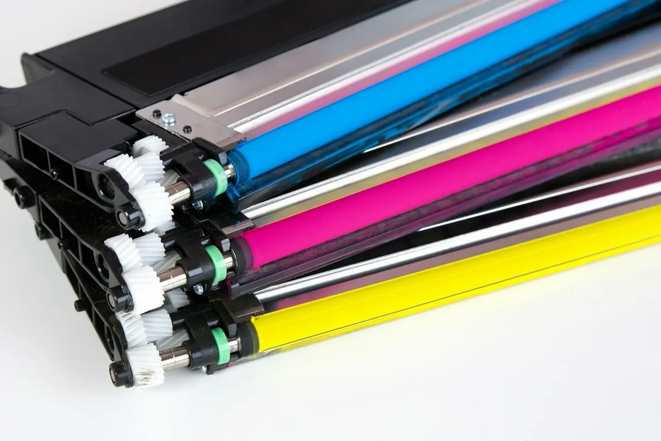 zestaw kolorowych tonerów do drukarek
